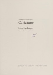 Lambourne, Lionel. An introduction to caricature /