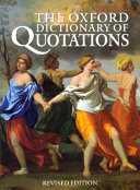 The Oxford dictionary of quotations / edited by Angela Partington.