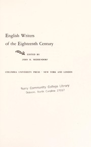  English writers of the eighteenth century,