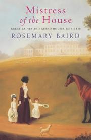 Baird, Rosemary. Mistress of the house :