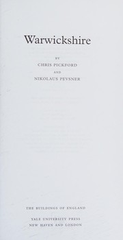 Pickford, Chris, author. Warwickshire /