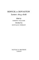 Bewick to Dovaston : letters 1824-1828 / edited by Gordon Williams ; introduced by Montague Weekley.