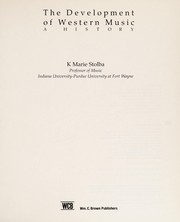 Stolba, K Marie. The development of western music :