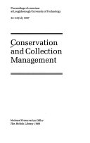  Conservation and collection management :