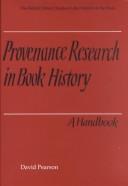 Pearson, David, 1955- Provenance research in book history :
