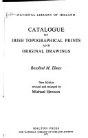 National Library of Ireland. Catalogue of Irish topographical prints and original drawings /