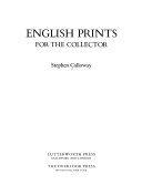 Calloway, Stephen. English prints for the collector /