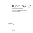 Carter, Tony, 1943- Tony Carter :