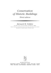 Conservation of historic buildings / Bernard M. Feilden.