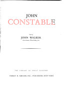 Walker, John, 1906-1995. John Constable /