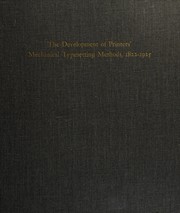 Huss, Richard E. Development of printers' mechanical typesetting methods, 1822-1925