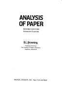 Browning, B. L. (Bertie Lee), 1902- Analysis of paper /