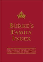  Burke's family index.