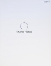 Paolozzi, Eduardo, 1924-2005, artist. Eduardo Paolozzi /