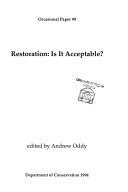  Restoration :