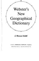 Webster's New geographical dictionary.