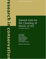  Solvent gels for the cleaning of works of art :