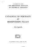 Ingamells, John. Catalogue of portraits at Bishopthorpe Palace.