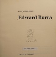 Edward Burra, [by] John Rothenstein.
