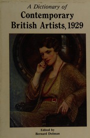  A dictionary of contemporary British artists, 1929 :