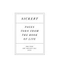 Sickert : pages torn from the book of life / [preface, Gordon Cooke ; essay, Richard Shone].