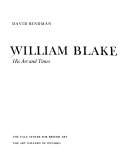 William Blake, his art and times / David Bindman.