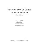  Designs for English picture frames :