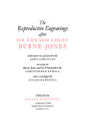  The Reproductive engravings after Sir Edward Coley Burne-Jones /