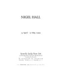 Hall, Nigel, 1943- Nigel Hall :