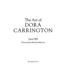 Hill, Jane. The art of Dora Carrington /