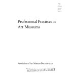 Association of Art Museum Directors. Professional practices in art museums.