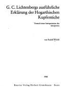 Wehrli, Rudolf. G.C. Lichtenbergs ausführliche Erklärung der Hogarthischen Kupferstiche :