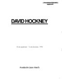 David Hockney : 18 de septiembre-13 de diciembre, 1992.